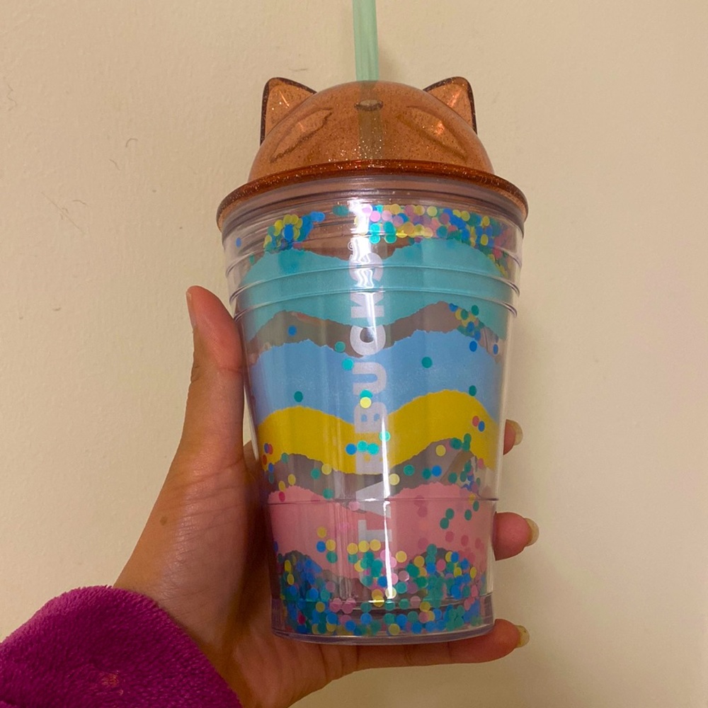 Starbucks Cold Cup Tumbler Cat Lid